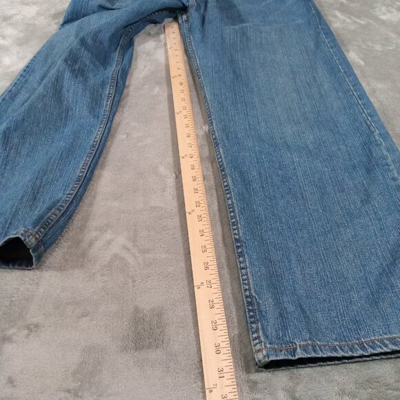 Levis 569 Jeans Men 37x31, Tag 36x32  Blue Denim Loose Straight 100% Cotton - Picture 7 of 12